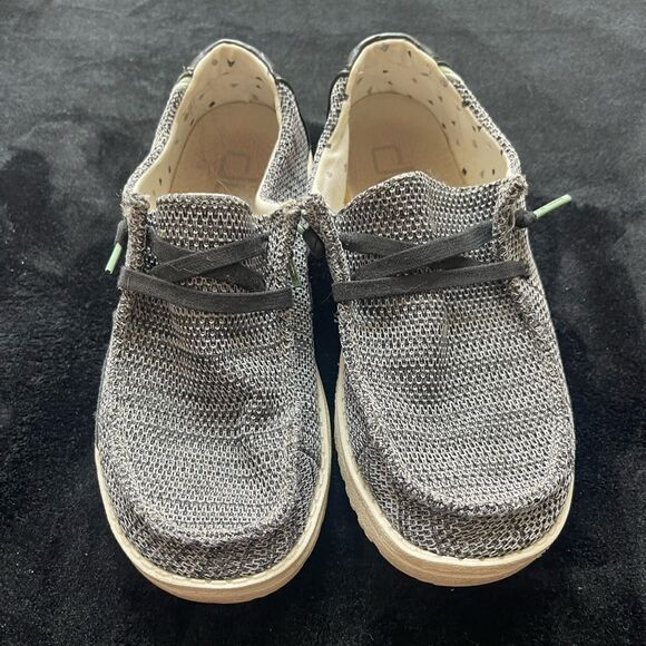 Hey dude Wendy sox sparking black slip on shoe,‎ size 6 - Picture 1 of 9